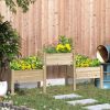 FarmHouse 3 Wooden Elevated Planter Raised Garden Beds