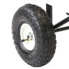 Heavy Duty Black Wheelbarrow Steel Log Garden Cart