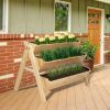 3-Tier A Frame Fir Wood 3 Elevated Planter Box Raised Garden Bed