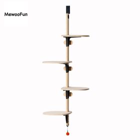 Mewoofun Upgrade Door Hanging Bed Comfort Eco-Friendly Pine Wood Stable Durable Easy Assemble Scratch Board Pet Climbing Frame